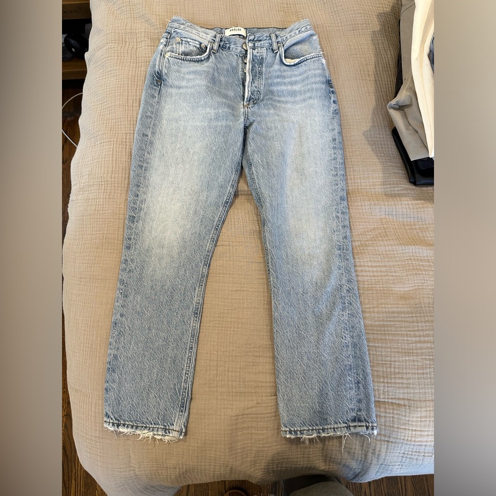Agolde Light Blue Straight Leg Jeans